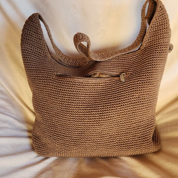 The SAK large brown woven lined HOBO bag BOHO - Picture 2 of 10